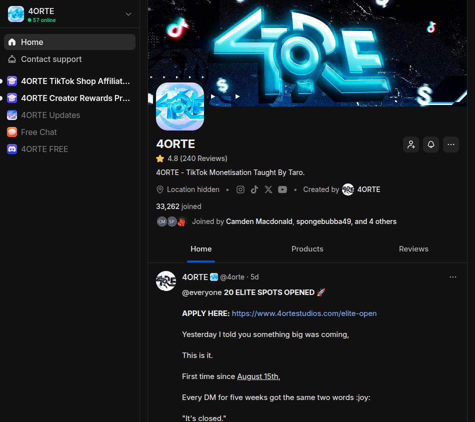 Free member view on Whop, Sep 27, 2026