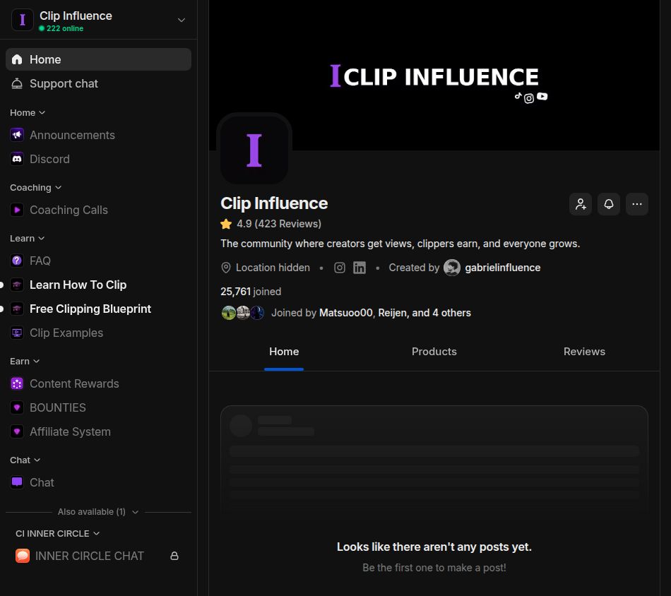 Free member view on Whop, Sep 27, 2026