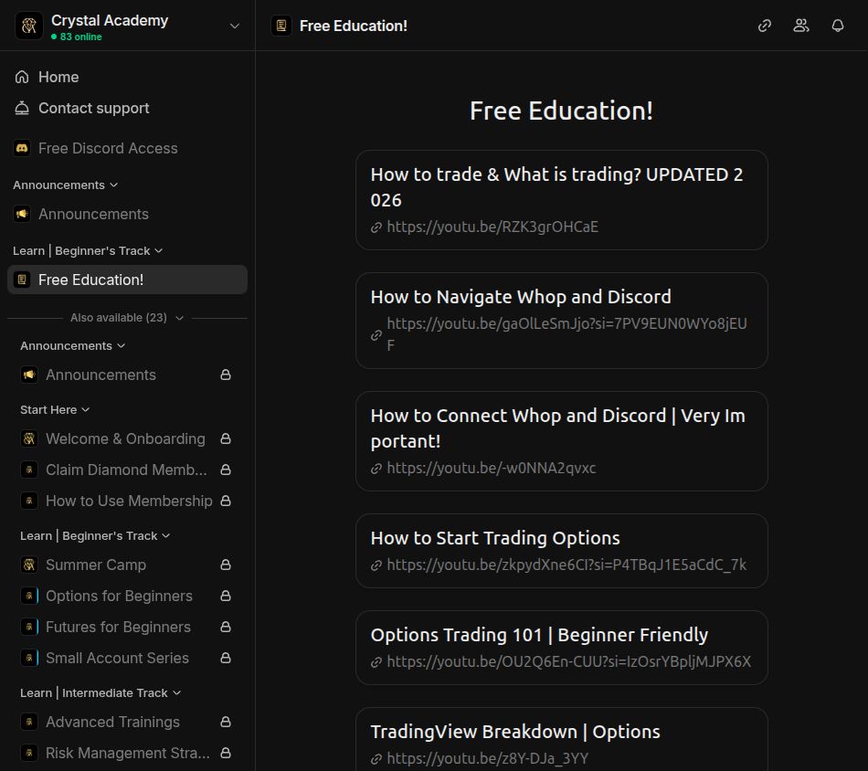The free lessons: six beginner YouTube links