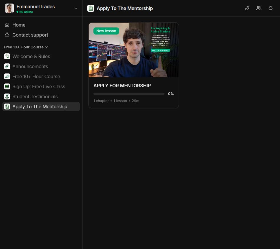 Free member view on Whop, Sep 27, 2026
