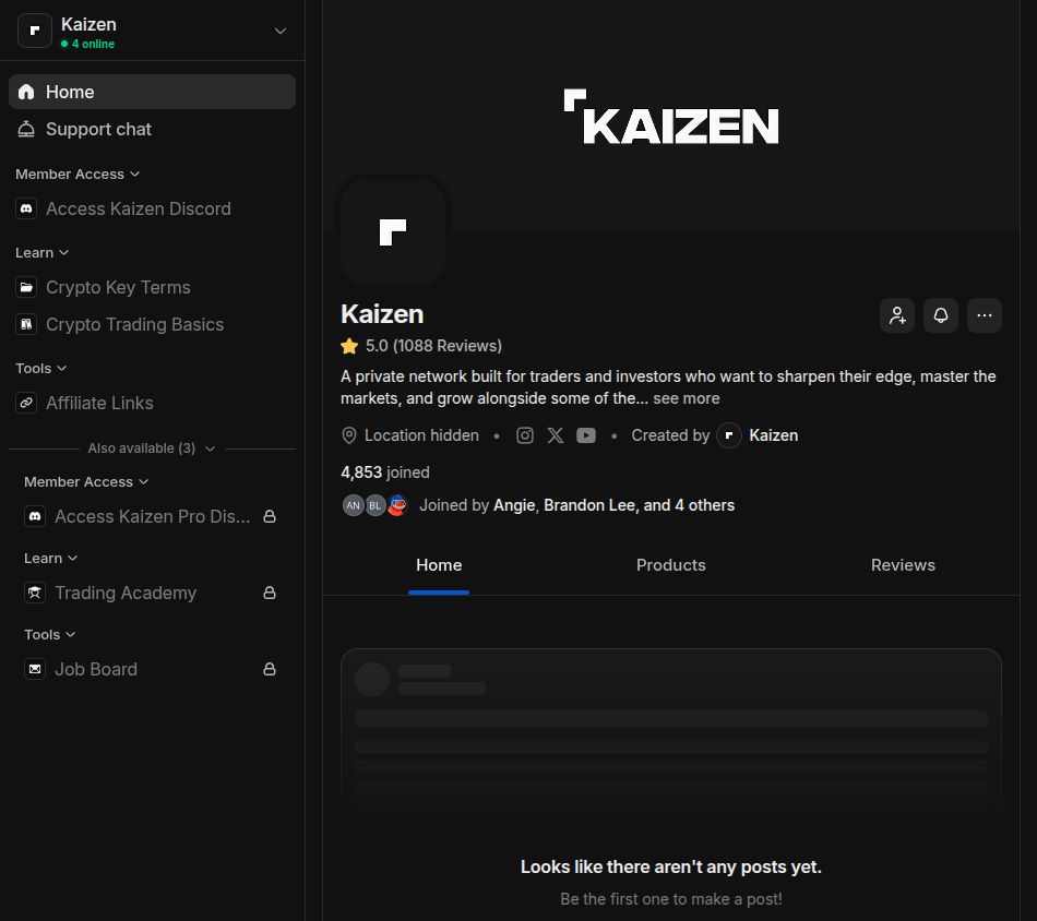 Free member view on Whop, Sep 27, 2026