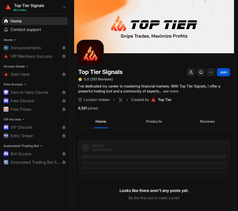 Free member view on Whop, Sep 27, 2026
