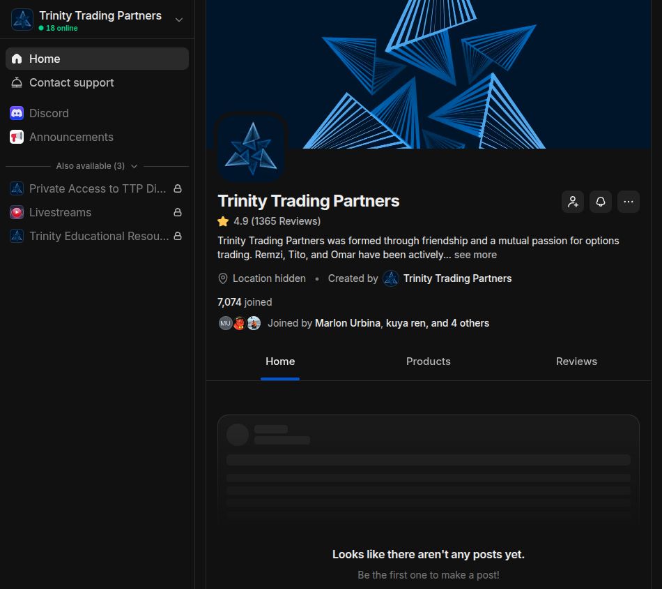 Free member view on Whop, Sep 27, 2026